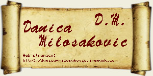 Danica Milošaković vizit kartica